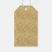 冬のワンダーランド金ゴールドパーティー好意ありがとうラベル ギフトタグ (裏面)