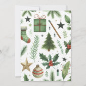 冬のワンダーランド防雪の動物4th誕生日 招待状 (裏面)