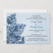 冬のワンダーランド雪と松のリハーサルディナー 招待状 (正面)