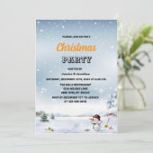冬のワンダーランド雪のクリスマス企業の 招待状 (スタンド正面)