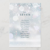 冬のワンダーランド雪のシーティングプランテーブル番号 (裏面)