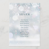 冬のワンダーランド雪のシーティングプランテーブル番号 (正面)