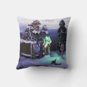 冬のワンダーランド雪のシーン2020 クッション (裏面)