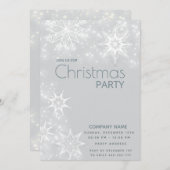 冬のワンダーランド雪の企業の結晶 招待状 (正面/裏面)