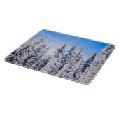 冬のワンダーランド雪の松 カッティングボード (角)