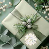 冬のワンダーランド雪の狼の喜び世界 ラウンドシール