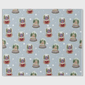 冬のワンダーランド雪の球体 ラッピングペーパー (フラット)