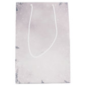 冬のワンダーランド雪の白エレガント色 ミディアムペーパーバッグ (正面)