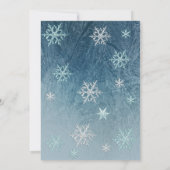 冬のワンダーランド雪の結晶の会社のパーティーインベントート 招待状 (裏面)