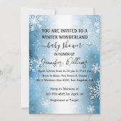 冬のワンダーランド雪の結晶エレガントのシャワー 招待状 (正面)