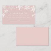 冬のワンダーランド雪の結晶ガールベビーシャワー エンクロージャーカード (正面/裏面)