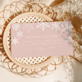 冬のワンダーランド雪の結晶ガールベビーシャワー エンクロージャーカード