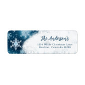 冬のワンダーランド雪の結晶クリスマスアドレス ラベル (正面)
