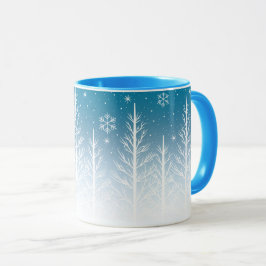冬のワンダーランド雪の結晶クリスマスコーヒーマグ マグカップ