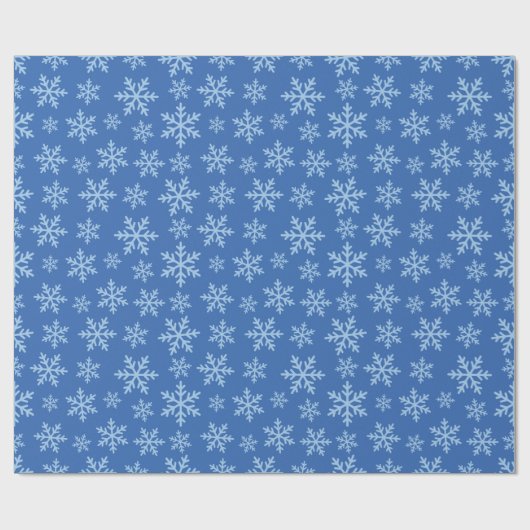 冬のワンダーランド雪の結晶クリスマスシームレス ラッピングペーパー (フラット)