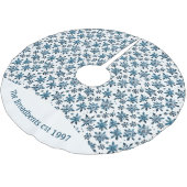 冬のワンダーランド雪の結晶クリスマス ブラッシュドポリエステルツリースカート (アングル)