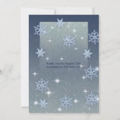 冬のワンダーランド雪の結晶ドレスsweet sixteen 招待状 (裏面)