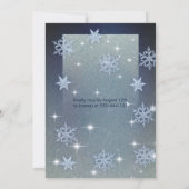 冬のワンダーランド雪の結晶ドレスsweet sixteeni 招待状 (裏面)