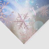 冬のワンダーランド雪の結晶ライトと泡 薄葉紙 (詳細)