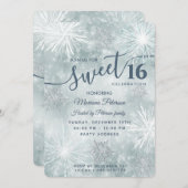 冬のワンダーランド雪の結晶《写真》ぼけ味甘い16 招待状 (正面/裏面)