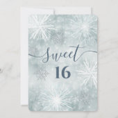 冬のワンダーランド雪の結晶《写真》ぼけ味甘い16 招待状 (裏面)
