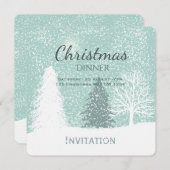 冬のワンダーランド雪松クリスマス 招待状 (正面/裏面)