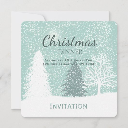 冬のワンダーランド雪松クリスマス 招待状 (正面)