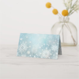 冬のワンダーランド雪結婚片 プレイスカード