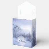 冬のワンダーランド霧氷の森の雪のモノグラム フェイバーボックス (オープン)