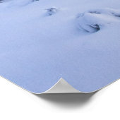 冬のワンダーランド霧氷の森の雪のモノグラム ポスター (角)