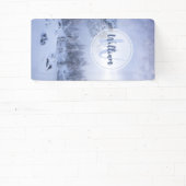 冬のワンダーランド霧氷の森の雪のモノグラム 横断幕 (インサイチュ)