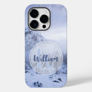 冬のワンダーランド霧氷の森の雪のモノグラム Case-Mate iPhone 14 PROケース