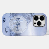 冬のワンダーランド霧氷の森の雪のモノグラム Case-Mate iPhoneケース (裏面 (横))
