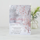 冬のワンダーランド風景雪のクリスマス 招待状 (スタンド正面)