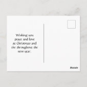 冬のワンダーランド鹿とクリスマスツリー葉書 ポストカード (裏面)