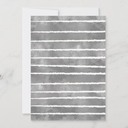 冬のワンダーランド鹿男女兼用の赤ちゃんシャワー サンキューカード (裏面)