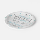 冬のワンダーランド1回目の誕生日 ペーパープレート (アングル)