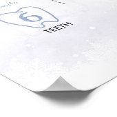 冬のワンダーランド1年目のマイルストーンのサイン ポスター (角)