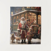 冬のワンダーランド:あなたの壁のためのフェスティバルタペストリー タペストリー (正面)