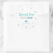 冬のワンダーランド、ありがとう雪の多くのシール ラウンドシール (バッグ)