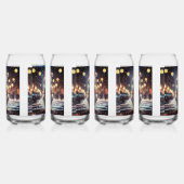 「冬のワンダーランド:アヒルの大都会の冒険」 ガラス缶 (右)