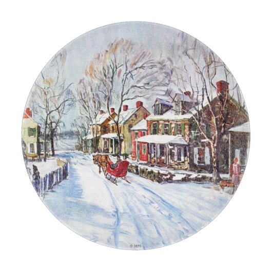 冬のワンダーランド カッティングボード (正面)