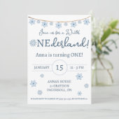 冬のワンダーランド、キッズスノーフレーク誕生日パーティー 招待状 (スタンド正面)