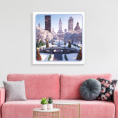 冬のワンダーランド キャンバスプリント (インサイチュ (リビング))