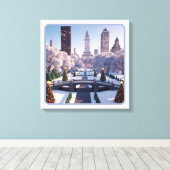 冬のワンダーランド キャンバスプリント (インサイチュ (ウッドフロア))