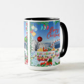 冬のワンダーランド:クリスマスマグカップのコーヒー マグカップ (正面右)