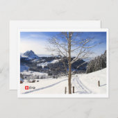 冬のワンダーランド – スイス ポストカード (正面/裏面)