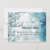 冬のワンダーランド、ストリングライトリハーサルディナー 招待状 (正面)