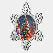 「冬のワンダーランド」 スノーフレークピューターオーナメント (右)