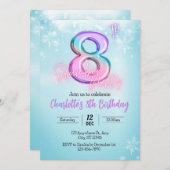 冬のワンダーランド スリープパーティー招待状 招待状 (正面/裏面)